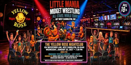 Little Mania Midget Wrestling All-Stars: World Tour in West Carrollton, OH!