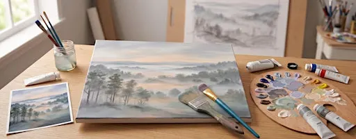 Atmospheric Landscapes in Acrylic