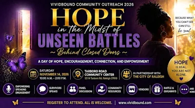 Hope in the Midst of Unseen Battles: Vividbound + City of Raleigh Outreach