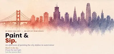 Sip & Paint @ 25 West Gallery - San Francisco Skyline