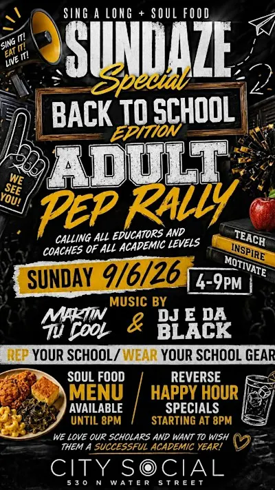 SUNDAZE Back to School Adult Pep Rally!