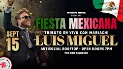Fiesta Mexicana en Antisocial Luis Miguel con Mariachi