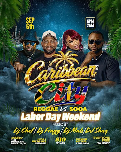 Caribbean City at 4AM Bar Everyone FREE w/RSVP Every Sunday