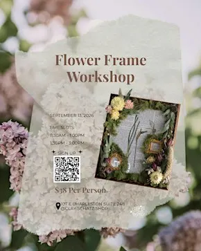 Flower frame workshop all ages arts and crafts