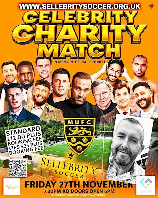Celebrity charity football match at Maidstone United FC