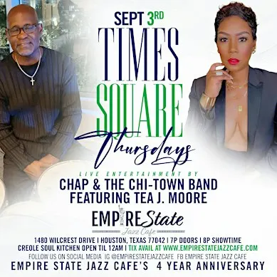 Chap & The Chi-Town Band feat. Tea J. Moore Thursday September 3rd