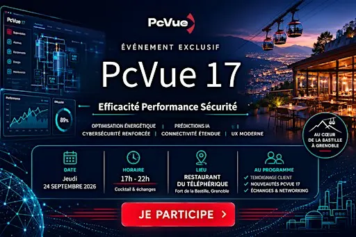 La révélation PcVue 17 arrive à Grenoble: Machine Learning, Énergie & Cyber