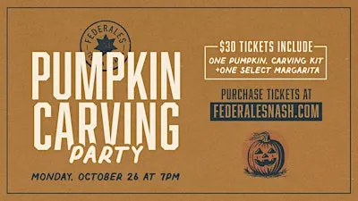 Pumpkin Carving Party at Federales in The Gulch
