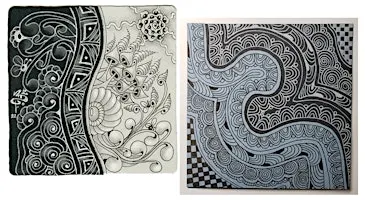 Zentangle Basics: Two-Tone Tiles