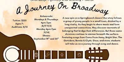 SATURDAY, SEPTEMBER, 19TH 2:00 PM - JOURNEY ON BROADWAY