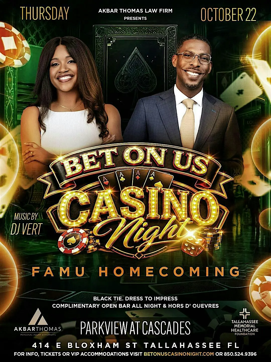 Akbar Thomas Law Firm presents BET ON US "Casino Night"