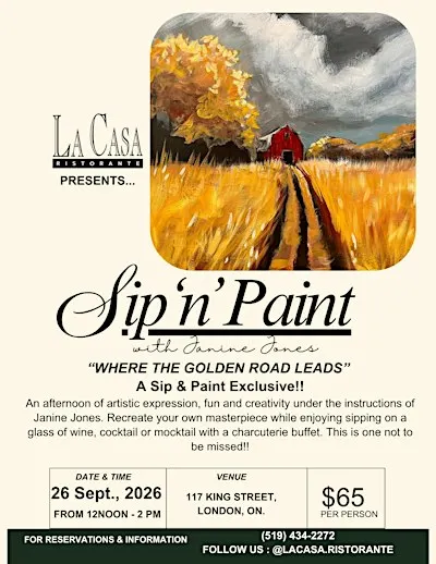 Sip 'n' Paint September 2026 Edition "Where The Golden Road Leads"