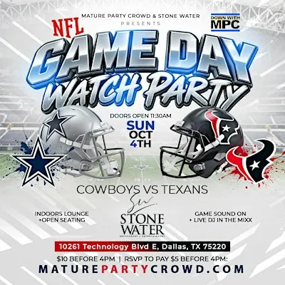 NFL GAME DAY @ STONE WATER -- COWBOYS VS TEXANS
