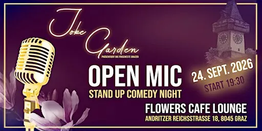 JOKE GARDEN OPEN MIC STAND-UP COMEDY NIGHT - September