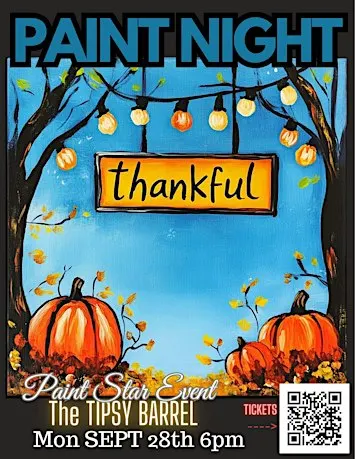 Thankful Paint Night- Exclusive to Tipsy Barrel Pub in Abbotsford