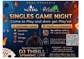 ENoC Presents: A SINGLES GAME NIGHT!