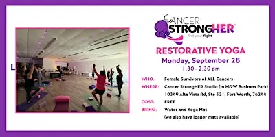 Cancer StrongHER Restorative Yoga — September 28, 2026