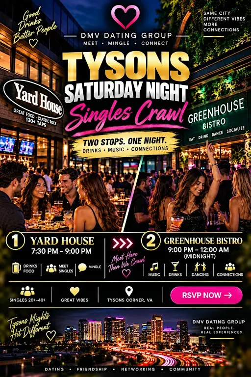 Saturday Night Tyson's Corner Bar Crawl