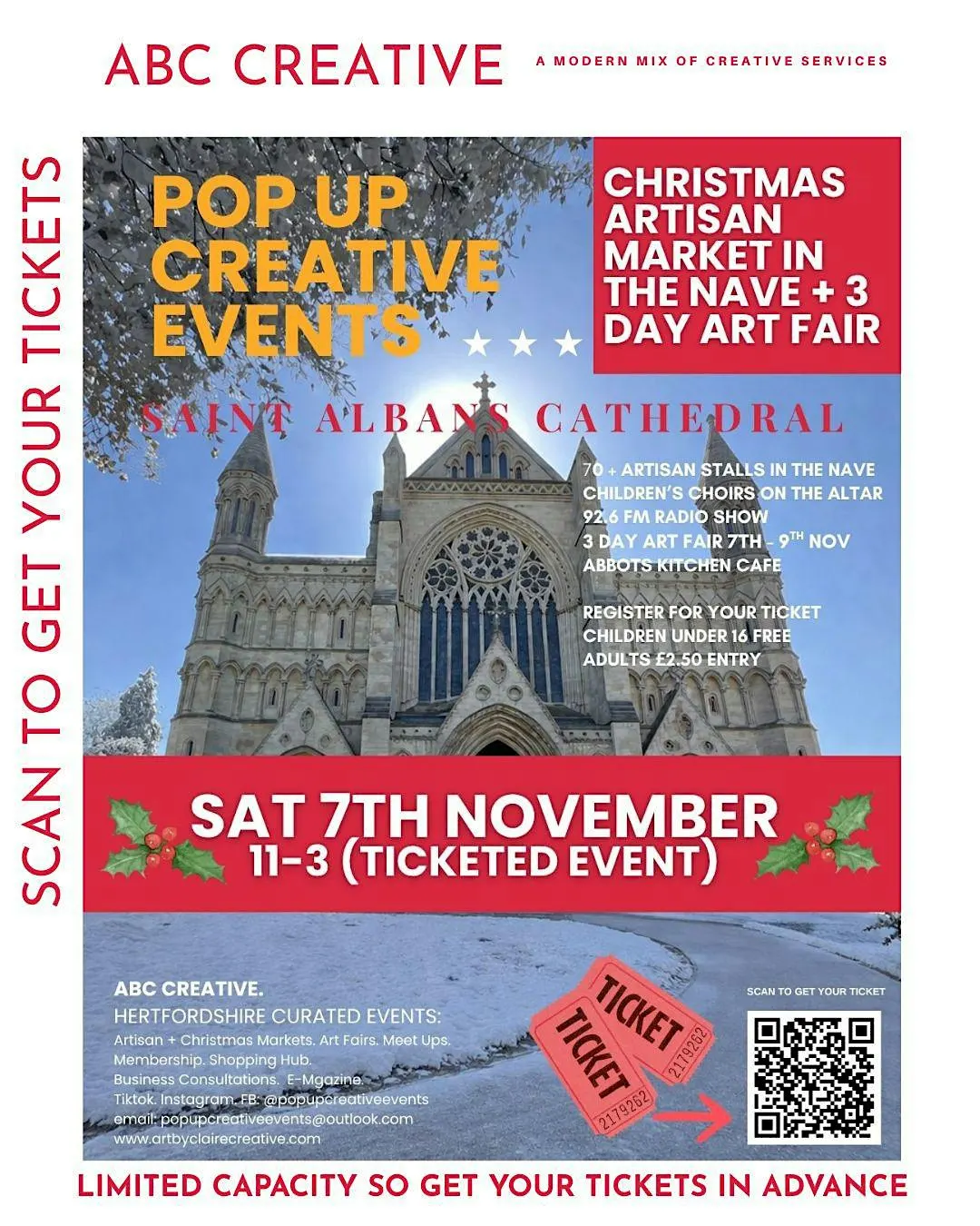 St Albans Cathedral + Christmas Artisan Market + 3 Day Art Fair