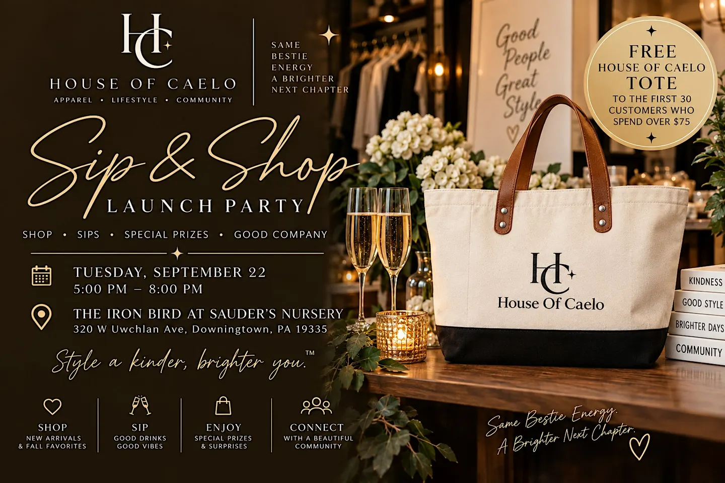 House of Caelo Launch Party at The Iron Bird: Sip, Shop & Celebrate