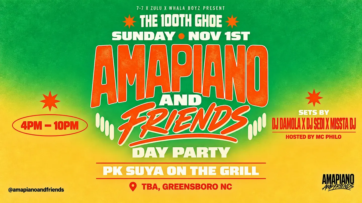 Amapiano and Friends - Day Party Vibes; PK Suya, GHOE 2026