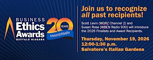 2026 Business Ethics Awards Luncheon - Our 20th Celebration!