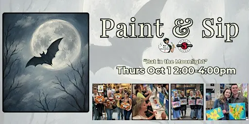 Paint & Sip in Eugene, Oregon “Bat in the Moonlight”