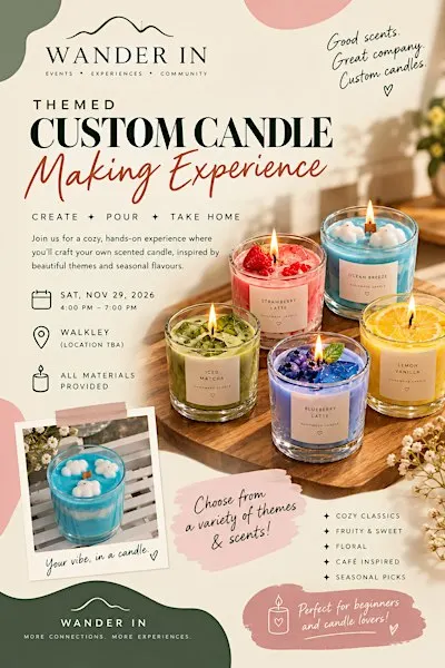 Wander In: Sculpt & Pour – A Custom Scented Candle Experience