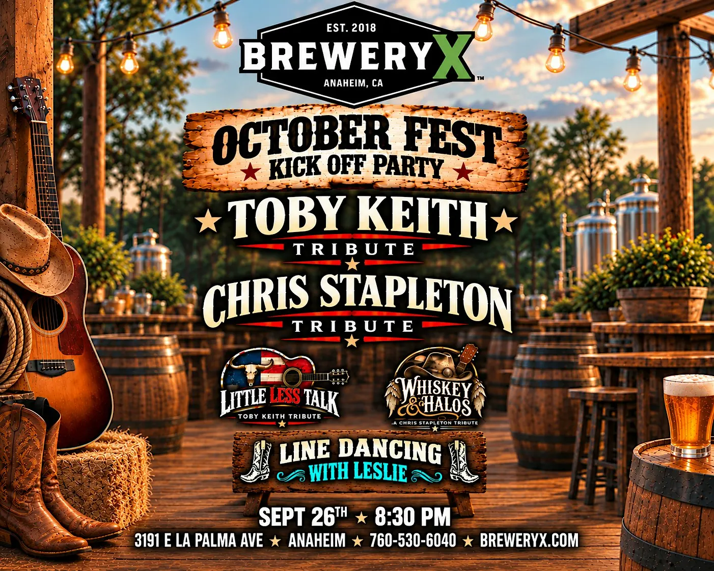 Brewery X October Fest ft Toby Keith & Chris Stapleton Tributes