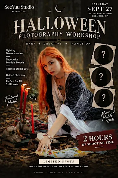 Photographer Portfolio Building - Models in Halloween Themed Outfits