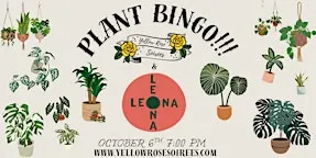 Plant Bingo at Leona Botanical Cafe & Bar- Sunset Valley!