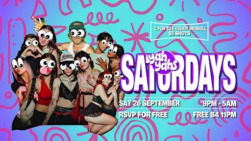 SATURDAY NIGHT PARTY AT YAH'S till 5AM SEPTEMBER 26
