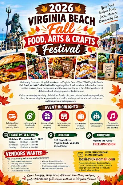 2026 Virginia Beach Fall Food, Arts & Crafts Festival