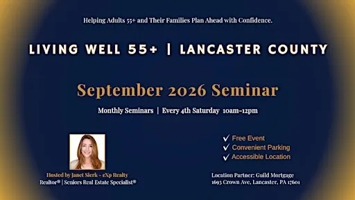 Living Well 55+ Lancaster County | September 2026 Seminar