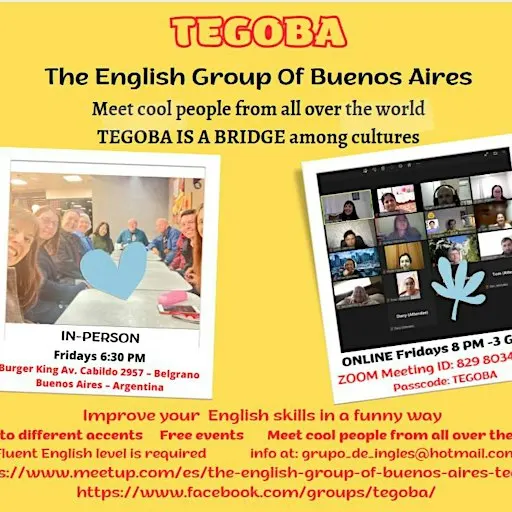 Meeting in English, connect in Buenos Aires