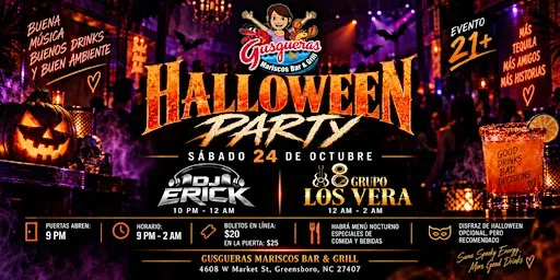 Noche de Halloween 21+ | DJ Erick + Grupo Los Vera