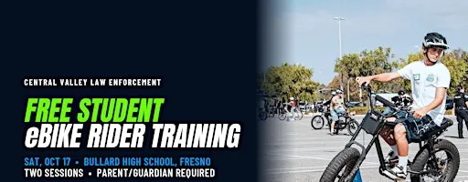FREE Central Valley Student eBike Rider Training