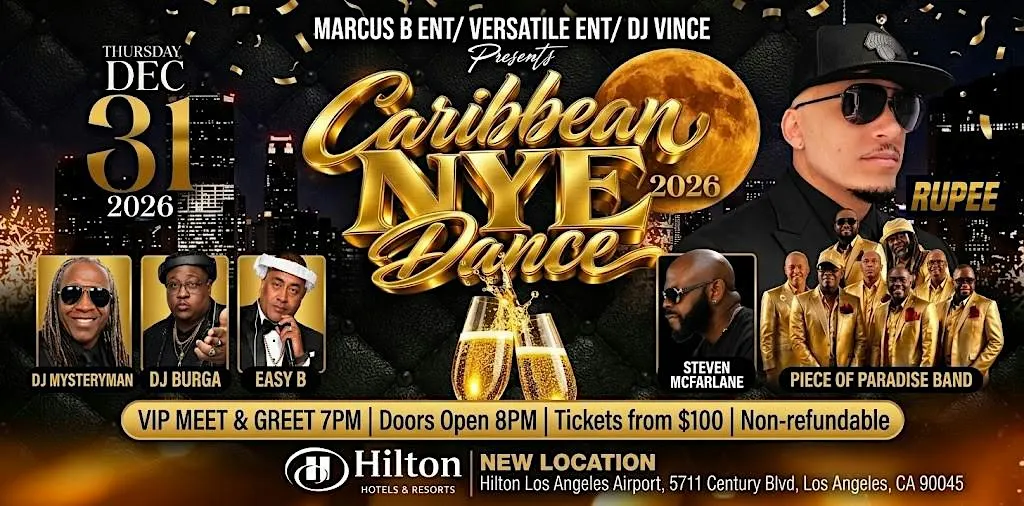 Caribbean NYE Dance 2026 ft. Soca Superstar RUPEE Live