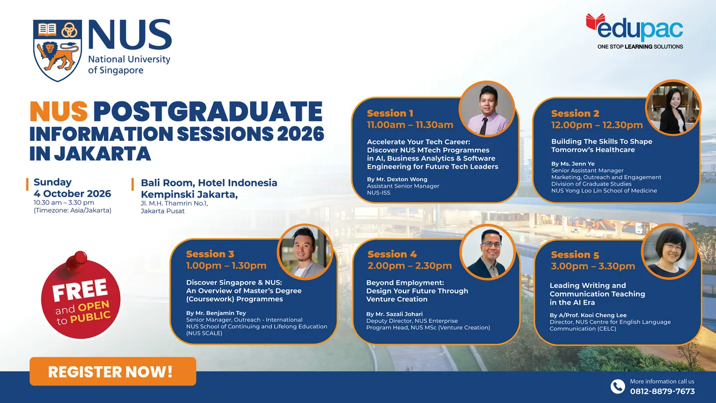 NUS Postgraduate Information Sessions 2026 in Jakarta
