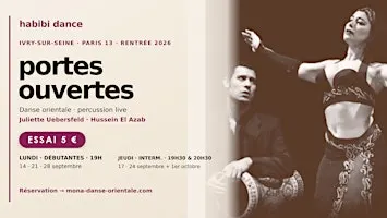Cours d'essai 5 euros — Danse orientale inter/avancées à Ivry (jeudi 24)