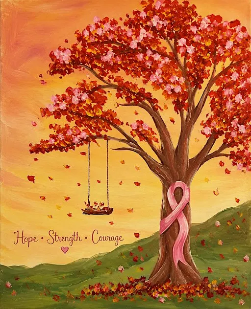Sip and Paint: Brushes, Bubbles, and Breast Cancer Awareness