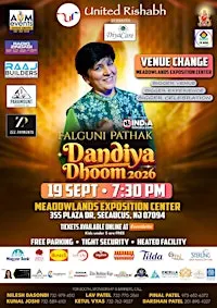 Falguni Pathak Dandia Dhoom 2026 | Sept 19, Saturday