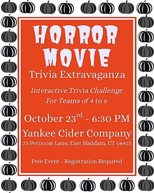 Horrow Movie Interactive Trivia Night at Yankee Cider Co.