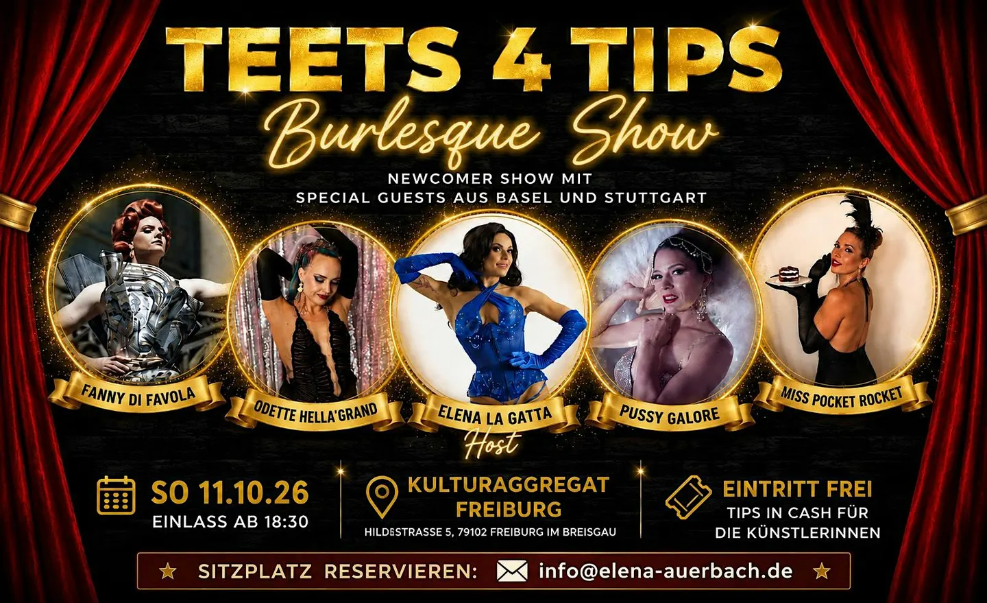Burlesque Cabaret & Drag Show in Freiburg – 11.10.2026