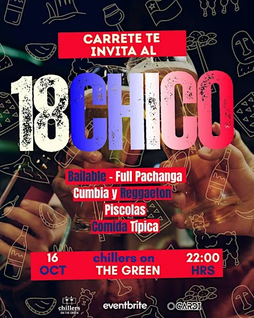 18 Chico, fiesta de chilenos.