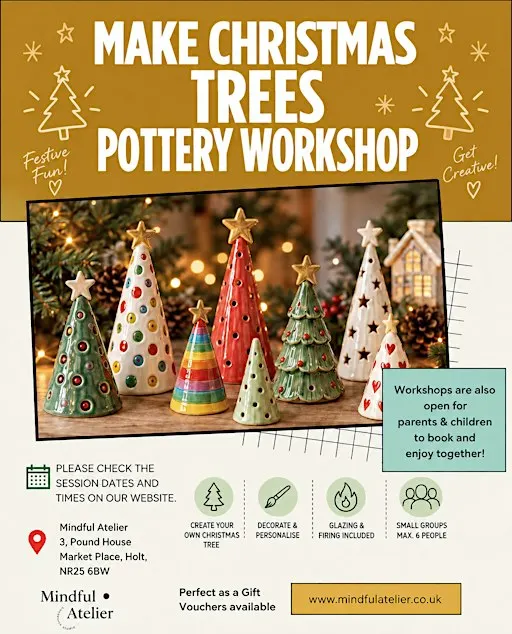 Make Christmas Trees – Pottery Workshop ✨