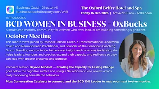 BCD ~ Women in Business | OxBucks I 16th October Meeting