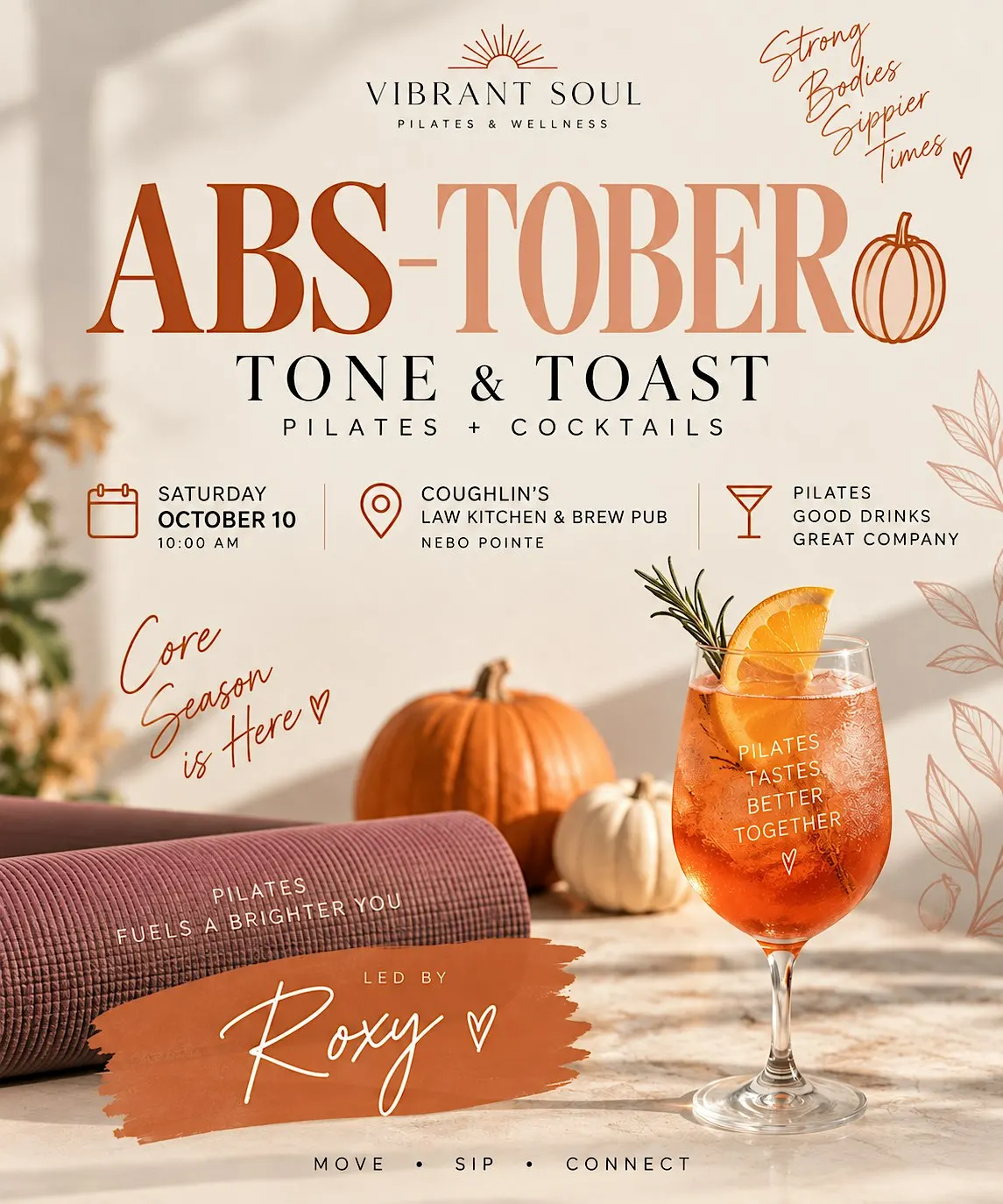 Tone & Toast: Abs-Tober