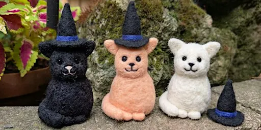 Needle Felting Workshop: Cat with Removable Witch Hat