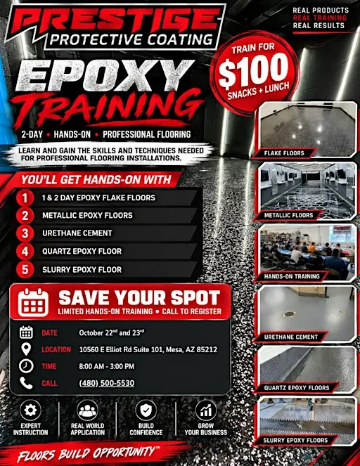Arizona October Epoxy Training